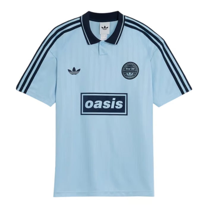 Camisa Adidas x Oasis Tour Jacquard Blue - 2025/26