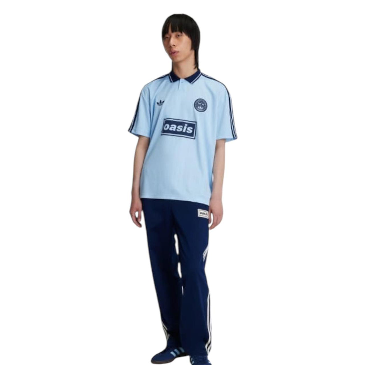 Camisa Adidas x Oasis Tour Jacquard Blue - 2025/26