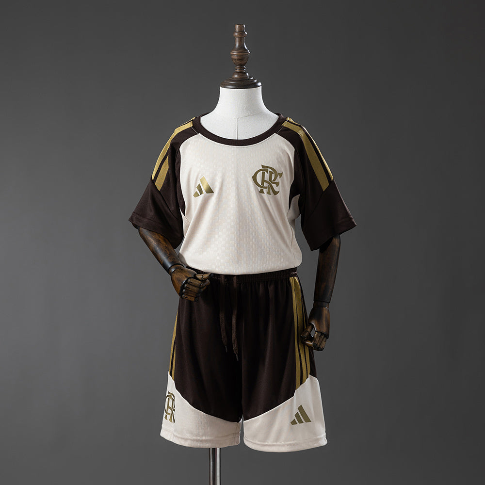 Kit Infantil Flamengo Treino Marrom - 2026/27