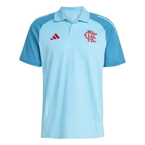 Camisa Flamengo Polo Comissão Técnica Azul Claro - 2025/26