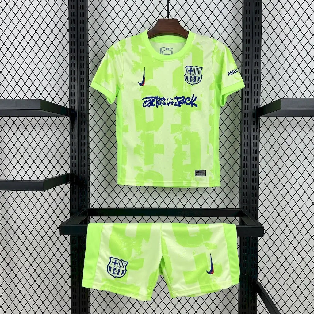 Kit Infantil Barcelona Edição Especial Cactus Jack - 2025/26