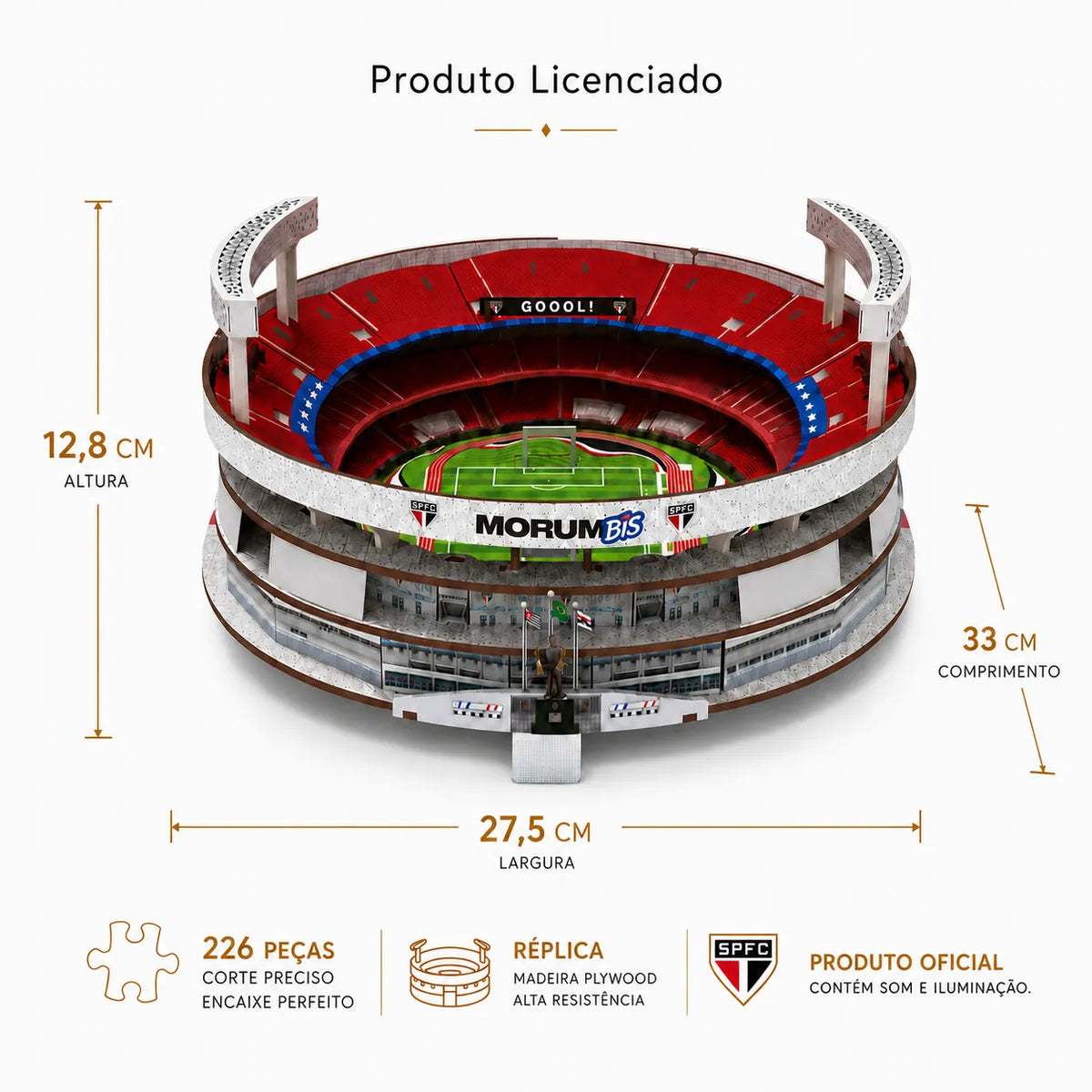 Réplica Oficial 3D do MorumBIS - São Paulo (Pronta entrega)