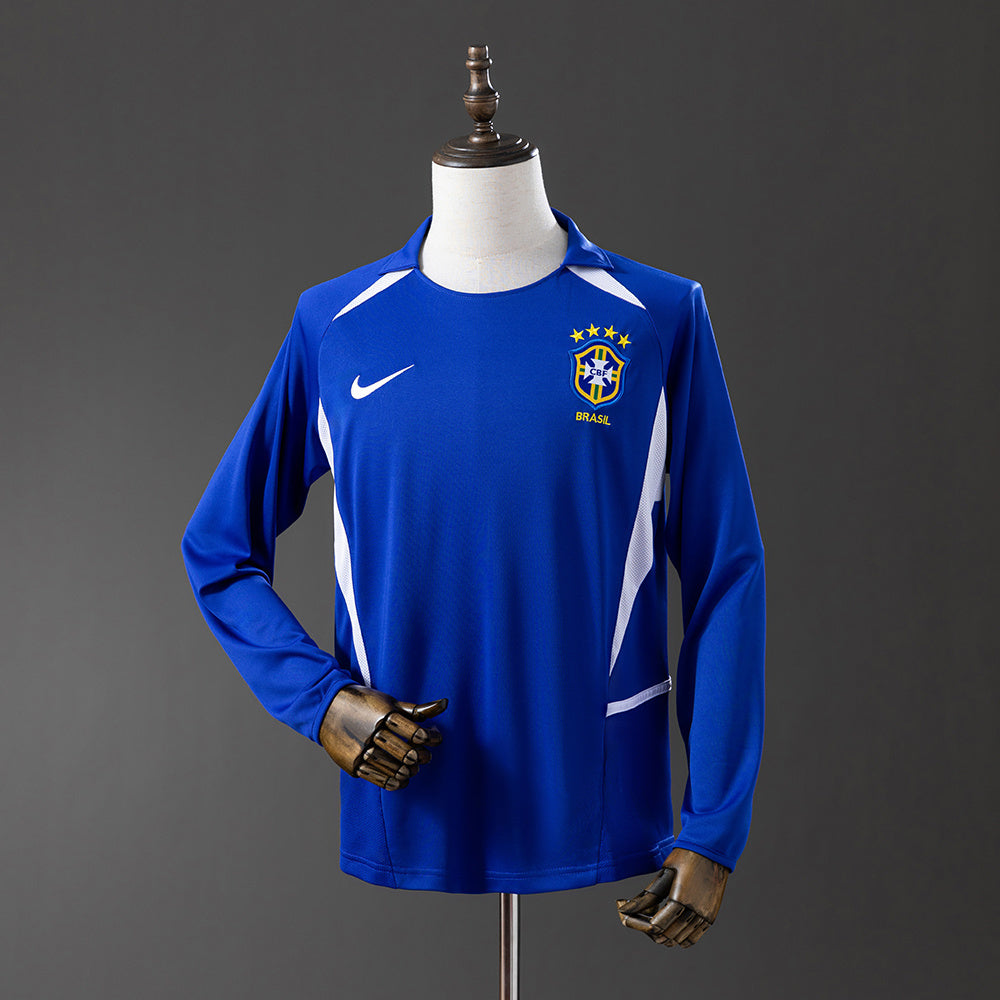 Camisa Brasil II Retrô - 2002 Manga Longa