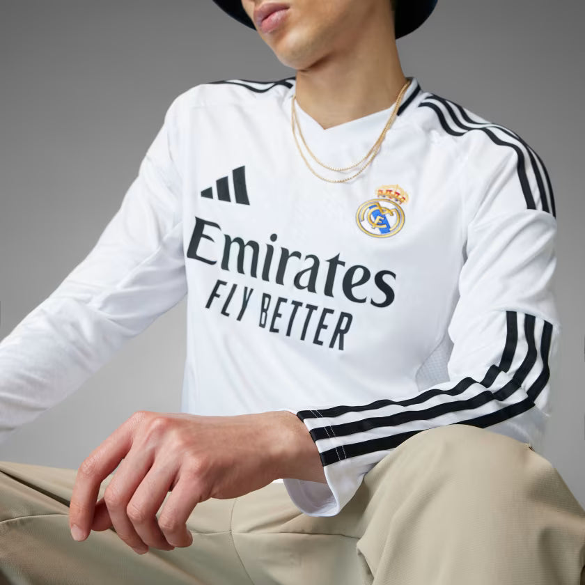 Camisa Real Madrid I Manga Longa - 2024