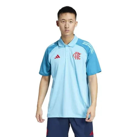 Camisa Flamengo Polo Comissão Técnica Azul Claro - 2025/26